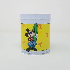 Vintage Surfing Mickey Mouse Metal Tin Vintage Graphic, No Lid, Succulent Holder